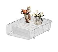 Générique Bac Organisateur de Papiers,Boîte de Rangement de Bureau Transparente et Empilable,Corbeille à Documents et Lettres | Pour Bureau, École, Université, Appartement, Plan Travail, Armoire