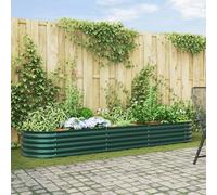 Générique Bac surélevé Jardin Vert 320x80x44 cm Acier galva,Pots & Cache-Pots,17.12KG-42008128