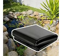 Générique Bache Bassin Exterieur HDPE Revêtement D'étang 9.5x9.5m 10x10m 11x11m 12x12m 13x13.0m Doublure D'étang Étanche pour Fleurs, Jardiniers, Serres, étangs, Sélection d'eau, Noir(6x10m)