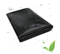 Générique Bâche Bassin HDPE pour Jardin, Flexible Membrane Imperméable 2.5m 3.5m 5m 6m 6.5m 7m 7.5m 8m 9m Revêtement D'étang pour Ruisseaux, Fontaines et Cascades de Jardin, Noir(8x12m)