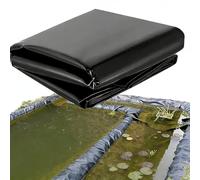 Générique Bâche de Bassin en HDPE 0.12mm Revêtement D'étang de Jardin Flexible 1.5m 2m 3.0m 4.0m 5.5m 6.5m 7m 8m Film Pliable pour Bassins à Poissons, Indéchirable(5.5x9m)