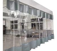 Générique Bâche en Vinyle Transparent 0,5 mm - Rideaux imperméables d'extérieur/intérieur avec œillets antirouille - Parfaits pour la décoration de Patio, véranda, pergola, Salon et terrasse