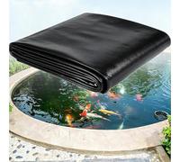 Générique Bâche pour Bassin 2x5m 3x5.5m 3x6m 4x6.5m 5x7m Noire Revêtement D'étang en HDPE, Flexible Préformée Bâche D'étang pour Cascade de Jardin, Fontaines, Jardins d'eau Cascades(2.5x7m)