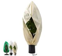 Générique Bache Protection Plantes Hiver, Voile Hivernage Plante Exterieur, Housse de Protection Contre Le Gel Réutilisable avec Fermeture Éclair et Cordon (Beige,240 x 200 cm)