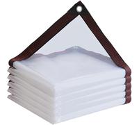 Générique Bâche Transparente Imperméable Tissu Imperméable Transparent 0,12 mm Bâche Résistante Extérieur avec Œillets pour Meubles de Jardin Serre Balcon Terrasse,001,400x100CM/13.1x3.3FT