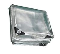 Générique Bâche Transparente renforcée en Plastique pour mobilier, Camping et Jardin, bâche de Sol Pliable avec œillets 4x4m (Dimensions : 1,2x1,5m)