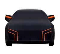 générique Bache Voiture Exterieur Compatible avec Opel Calibra 1989-1997, Housse de Voiture extérieure Quatre Saisons imperméable, Anti-poussière, Anti-UV et Coupe-Vent (Black Orange)