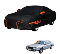 générique Bache Voiture Exterieur imperméable Compatible avec Audi 100 1982-1994,résistante à la Neige, à la Pluie et au Vent,Toutes Les Saisons bache Voiture (Black Orange)