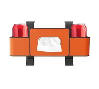 Générique Back Seat Organizer - ABS PU Leather 32.5cm Size, Headrest Holder With Hooks, Vehicle Tissue Dispenser | Travel Car Accessory For Truck, Phone, Women, Kids, Men, Road Trips, Camping