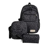 Générique Backpack For Girls Cute Pattern School With High Capacity For High School Students Lightweight Daypack For Daily Use (Black, 44cmx29cm)