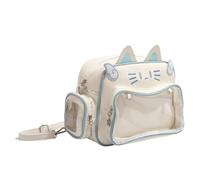 Générique Backpack For Women - PU, Funny Cat Shoulder Bag, Small Travel Backpack | Multi Compartment, Cute Fashion Bookbag, For Office Work, College, Camping, Hiking And Vacation
