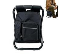 Générique Backpack Stool for Adults - Foldable Camping Chair with Storage Bag | Heavy Duty Oxford Fabric with Aluminum Frame, Portable Hiking Seat for Fishing Travel Outdoor Activities