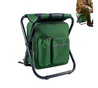 Générique Backpack Stool for Adults - Foldable Camping Chair with Storage Bag | Heavy Duty Oxford Fabric with Aluminum Frame, Portable Hiking Seat for Fishing Travel Outdoor Activities
