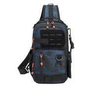 Générique Backpack Tackle Box, Portable Waterproof Fishing Bag, Outdoor Sports Messenger Pack, Multi-Pocket Storage Design, for Kayak Boat Freshwater Bass Catfish Travel Camping, 7.87x3.94x11.81in