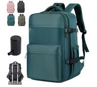 Générique Backpack, Travel Back Pack with Vacuum Pump, Travel Backpack, Large Capacity with Multiple Pockets, Water-Resistant (Blue,Pump style)