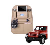 Générique Backseat Car Organizer, PU Leather Seat Protector with Cup Holder, Multi-Pocket Automotive Storage Solution for Kids’ Toys, Tablet, Umbrella, Water Bottles, Travel Gear