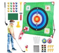 Générique Backyard Golf Game - Chipping Mat Battle Set,4 in 1 Sports Training Aid Golfing Accessories for Yard Practice Family Adults Kids Teen Boys Girls Men