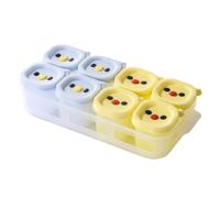 Générique Bacs congélation stockage aliments | 50ml x 8 Godets à aux Œufs et Gâteau avec Couvercle | 7 Alvéoles Lait Maternel - Moules Congélation Silicone,Purées, soupes, lait maternel,