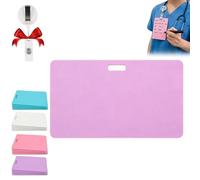 Générique Badge Horizontal Vertical En Silicone Réutilisable Buddy, Mini Tableau Blanc For Identification, Écriture Double Face, Écriture Au Stylo À Bille Et Essuyable À L'alcool(PURPLE,Horizontal)
