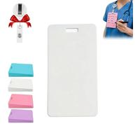 Générique Badge Horizontal Vertical En Silicone Réutilisable Buddy, Mini Tableau Blanc For Identification, Écriture Double Face, Écriture Au Stylo À Bille Et Essuyable À L'alcool(WHITE,Vertical)