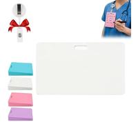 Générique Badge Horizontal Vertical En Silicone Réutilisable Buddy, Mini Tableau Blanc For Identification, Écriture Double Face, Écriture Au Stylo À Bille Et Essuyable À L'alcool(WHITE,Horizontal)