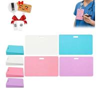 Générique Badge Horizontal Vertical En Silicone Réutilisable Buddy, Mini Tableau Blanc For Identification, Écriture Double Face, Écriture Au Stylo À Bille Et Essuyable À L'alcool(4PCS,Horizontal)