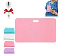 Générique Badge Horizontal Vertical En Silicone Réutilisable Buddy, Mini Tableau Blanc For Identification, Écriture Double Face, Écriture Au Stylo À Bille Et Essuyable À L'alcool(PINK,Horizontal)