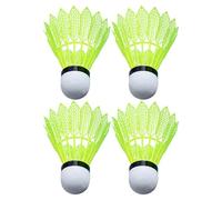 Générique Badminton-Federbälle - 4er Set Windabweisend | Gut Sichtbare Nylon-Shuttles, Robuste Outdoor Und Indoor Bälle Für Familienspiele Schulsport Training Und Freizeit Spaß
