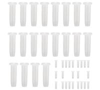 Générique Badminton String Protectors 100-Pack - Mixed Single Double Designs | Transparent White Racket Protectors | Extends String Life, Easy Install