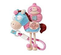 Générique Bag Charm - 2026 Horse Mascot Pendant, Plush Year of The Horse, High-Density Soft Cotton Fill, Reinforced Gold-Tone Alloy Hook, Jewelry & Accessories, Festive Red for Handbag