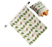 Générique Bag for Homemade Bread - 12.99x16.93 inches Reusable - Natural Beeswax Linen Bread Bag | for Bakers Hobbyists Professionals Kitchen Enthusiasts Travel Countertop Meal Prep