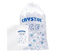 Générique Bags for Ice Storage, 100 Pack Heavy Duty Freezer with Secure Drawstring, Leak Resistant and Tear-Proof material, Clear 100 Piece Set, F Food Delivery, Beach Days, Road Trips, Picnics,