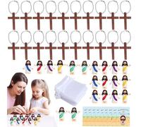 Générique Bags Tiny Jesus Figurine Toy - Little Jesus Figures | 20pieces Greeting Card Jsus Figures Doll | Doll Jesuss Greeting Card, Tiny Party Favors Collectible Figurines for Boys & Girls