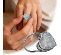 Générique Bague de couple Mariage Saint-Valentin Bague à lèvres unisexe pour doigt, à rouge lèvres 2026, bagues fonctionnelles avec rangement intégré, comme si vous portiez un anneau. (C, One Size)