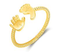 Générique Bague de couple Mariage Saint-Valentin Dédié à, vous ferez une mère et un bébé et un anneau de pied, petit anneau, accessoire polyvalent incrusté pour la main, pied bébé. (B, One Size)