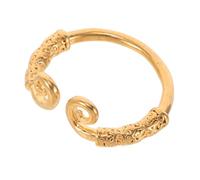 Générique Bague De Manchette Ouverte Pour Hommes, Rétro Wukong Gravé, Réglable, Plaqué Or, Bague De Manchette Étroite Ouverte, Bijoux De Doigt Pour Couples
