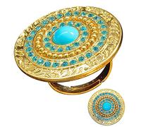 WIDMANN 7521H - Bague Cléopâtre Femme Adulte, Égyptienne, Indienne, Maharajah, Bollywood, Carnaval, Soirées à Thème, Couleur Or-Rouge