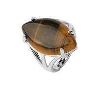 Générique Bague En Cristal De Pierre Naturelle Pour Femme, Grande Pierre Cabochon Taille Marquise, Couleur Argent, Style Cocktail, Élégante Et Vintage, Ajustable, Bijou Précieux, Cadeau Pour Ma