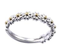 Générique Bague Marguerite pour Femme en Cuivre Argenté, Design Ajustable Finition Délicate, Style Mode pour Soirée ou Bar