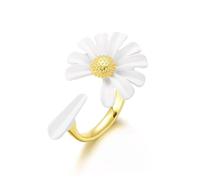 Générique Bague Ouverte Élégance en Fleur Alliage avec Savoir-Faire de Peinture