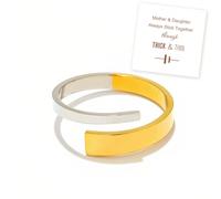 Générique Bague pour fille - Lien éternel, bague ouverte bicolore pour femme, mère et fille toujours ensemble, bague réglable en or et argent, cadeau pour filles