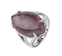 Générique Bague Reglable Femme, Bague Ajustable En Pierre Précieuse Naturelle Sertie De 4 Griffes, Bague En Cristal, Bague D'Éternité Reiki, Bijou Cadeau De Saint-Valentin Pour Maman, Fille Ou