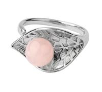 Générique Bague Reglable Femme, Bague En Cristal De Pierre Naturelle, Œil De Tigre, Améthyste, Feuille, Ajustable, Harmonisation Reiki, Bague Éternité, Bijou, Cadeau De Saint-Valentin Pour Mam
