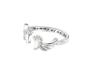 Générique Bagues d ' aile d ' ange réglables de ton argent élégantes, idéales pour un usage quotidien ou des occasions spéciales, bagues d ' ange robustes et à la mode
