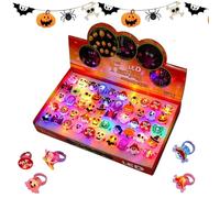 Générique Bagues lumineuses 50 Pièces de À Doigts Clignotants Halloween