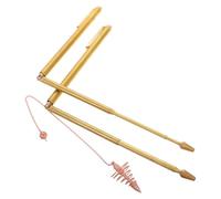 Générique Baguette de Sourcier en Cuivre Extensible 2 Pièces, Outil de Divination Spirituelle pour Localisation de L’Eau et Recherche D’Or, Tiges Compactes Portables pour Radiesthésie