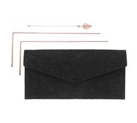 Générique Baguette de Sourcier en Laiton Zingué 3 Pièces avec Pendule et Pochette en Feutre, Outil Multifonction pour Chasse aux Fantômes, Recherche d'eau Souterraine et Prospection