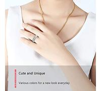 Générique Baguier Ajusteur Bijoux bijoux géométrie 512 femmes bague en acier inoxydable taille anneaux Bracelets Bijoux Bijoux (Gold, 11号)