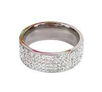 Générique Baguier Ajusteur Bijoux bijoux géométrie 512 femmes bague en acier inoxydable taille anneaux Bracelets Bijoux Bijoux (Silver, 10号)