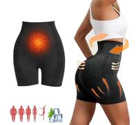 Générique Baicloud Micro Vibration Shorts Roll Control Respirant ION Shaping Jacket Taille Haute Nylon Fiber Repair Shaping Yoga Shorts Confort Respirant Shorts Taille Haute Femmes Shaping (Noir,XL)
